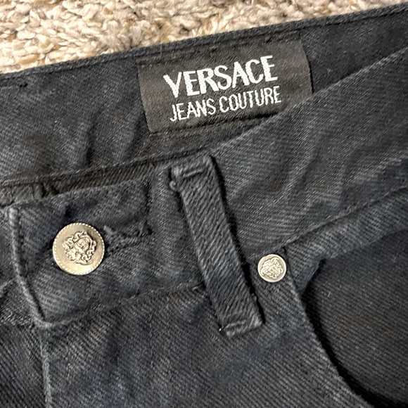 Versace Jeans Couture Black Loose High-Waisted Jeans - Picture 3 of 5